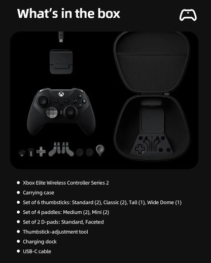 Microsoft Xbox Black Elite Wireless Controller Series 2  for Xbox Series S Xbox Series X XSS XSX 100% New Orginal  SS69
