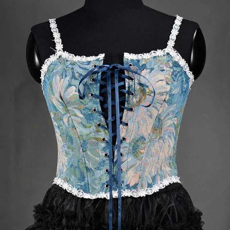SS69 Lolita Corset Camisole Top - Y2K Underbust Body Shaper Polyester Blend