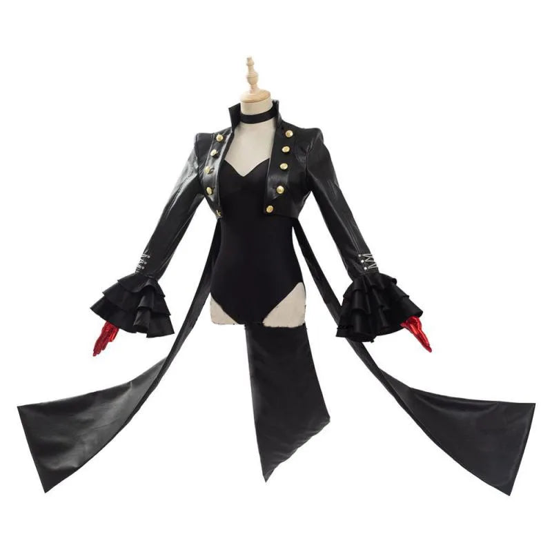 Persona 5 The Royal Yoshizawa Kasumi Cosplay Costume Phantom Thief Uniform Suit Bodysuit and Mask P5R Violet Wig Headgear SS69