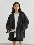 CHIC VEN Women's Wool Blend Double-Breasted Coat