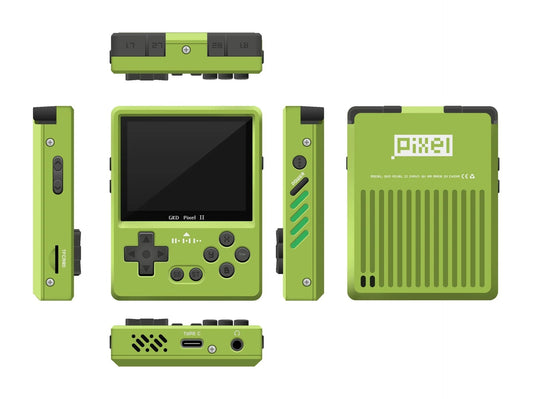 Gkd Pixel 2 Handheld Game Console Portable Retro Nostalgia Game Console Arcade Game Full Metal Body Cnc Gamer Customized Gift SS69