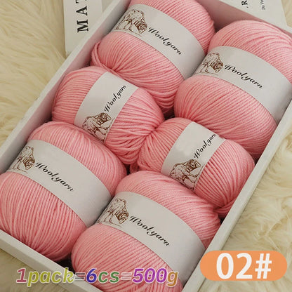 500g pure wool yarn fine count cashmere medium coarse yarn for making warm sweaters and scarves for autumn and winter