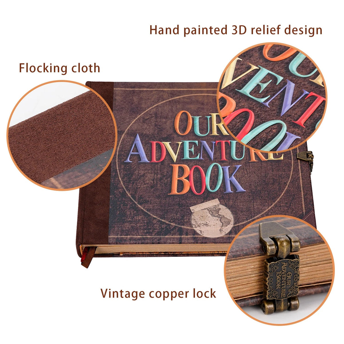 Our Adventure Book 146 Page DIY Handmade Photo Album Scrapbook Retro Kraft Album Anniversary Wedding Memory Mother's Day Gift SS69