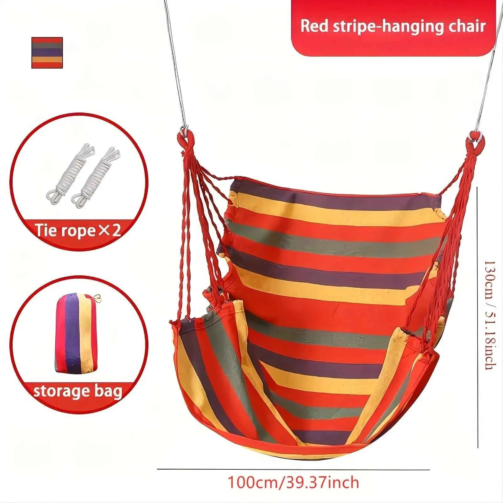 Outdoor Thickened Canvas Hammock/hammock accessories，Camping Outdoor Swing Net Hed Anti Rollover Striped Hanging Chair Hammock
