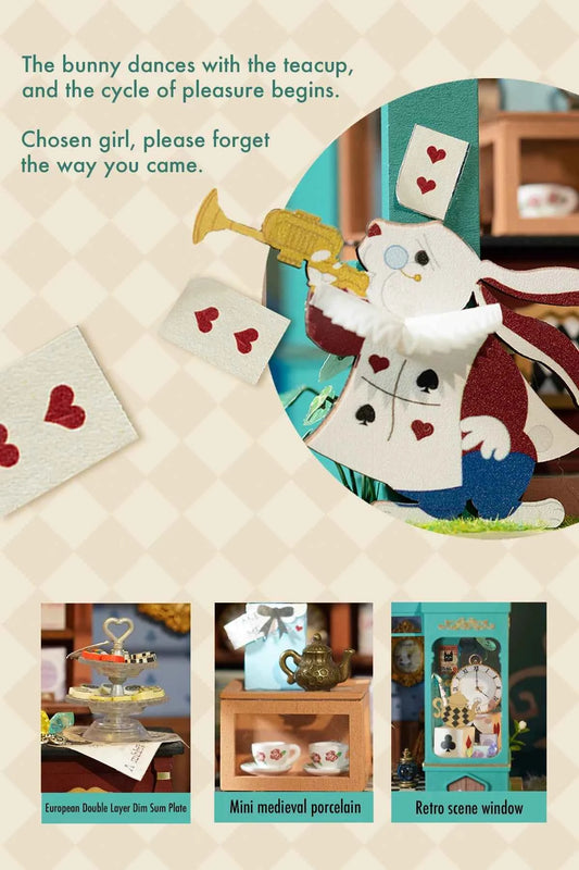 Robotime Rolife DIY Mystery Archives Bureau Decorative Ornament Kids Adult Miniature Fantasy Magic Doll House Wooden Kit Toy