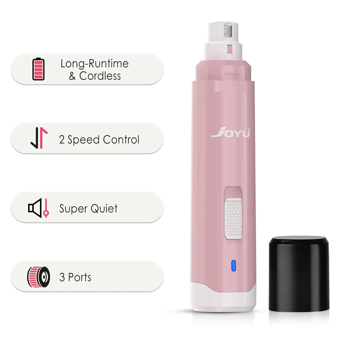 2-Speed Dog Nail Grinder  Enhanced Pet Nail Grinder Super Quiet Rechargeable Electric Dog Nail Trimmer Painless paws grooming