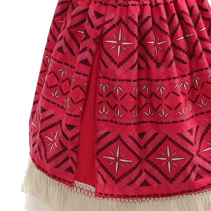 Disney Moana Costume Dress for Girls, Satin Mesh Ocean Adventure Cosplay