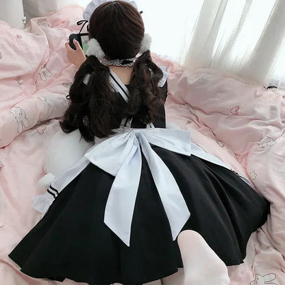 Black Pink Lolita Maid Costumes Cute Girls Women Lovely Maid Cosplay Costume Animation Show Japanese Outfit Dress Clothes S-5XL - SS69