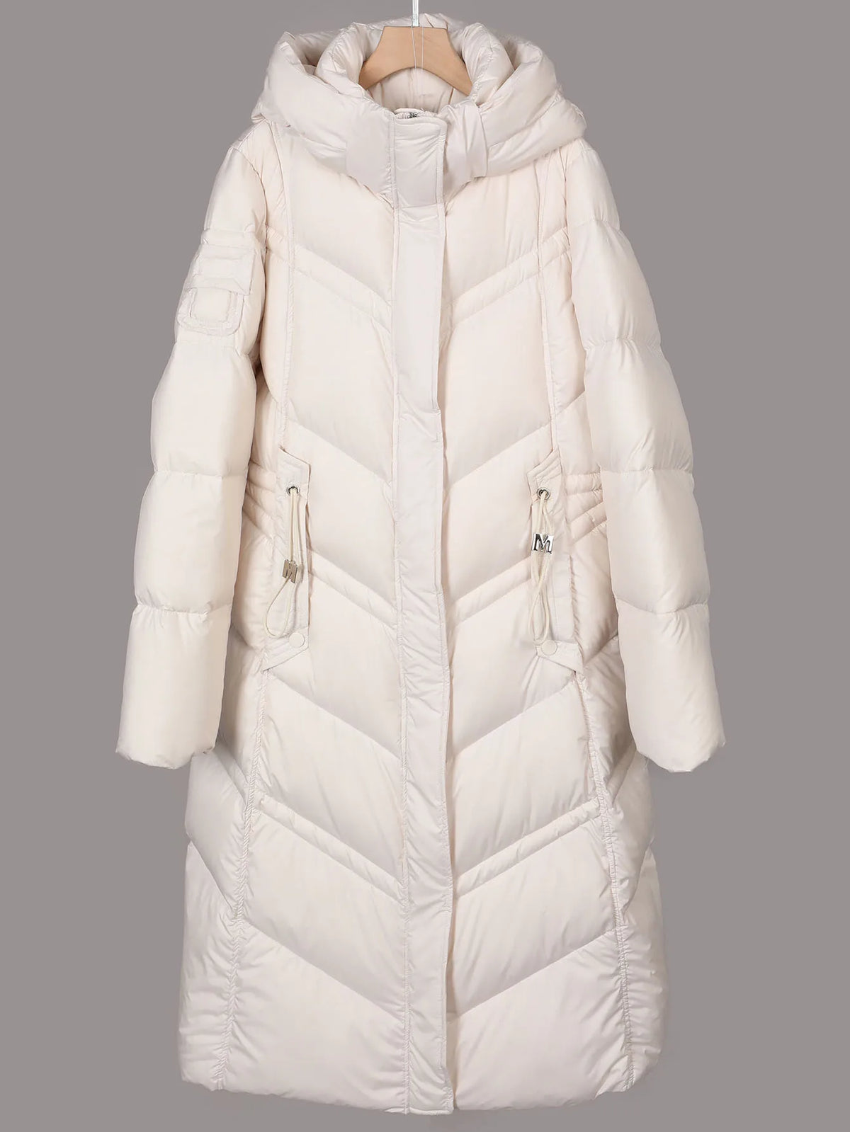 Maomaokong Super Thick 400g Filling White Duck Down Female Winter Women's Over-the-Knee Puffer Coat Luxury Down Jacket Warm