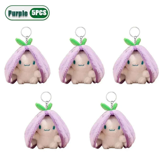 Funny Strawberry Carrot Rabbit Plush Toys Stuffed Into Fruit Transform Soft Animals Bunny Doll For Boys Girls Birthday Gift