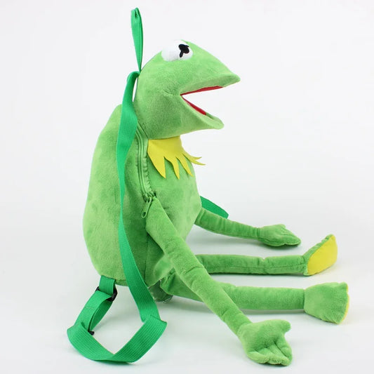 Anime Kermit The Frog Funny Kawaii Plush Doll Hand Puppet Schoolbag Frog Cute Plush Toy Ventriloquist Performance Props For Baby