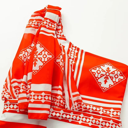 2023 New Arrival Push Up Women Bikini Set Floral Printed Ruffle Bikinis Strappy Bandage Swimwear Brazilian Biquini Bathing Suit SS69