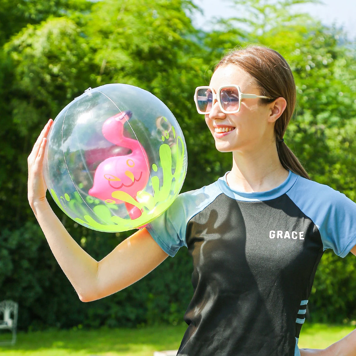 SS69 30cm Transparent PVC Inflatable Beach Ball for Pool and Party Supplies