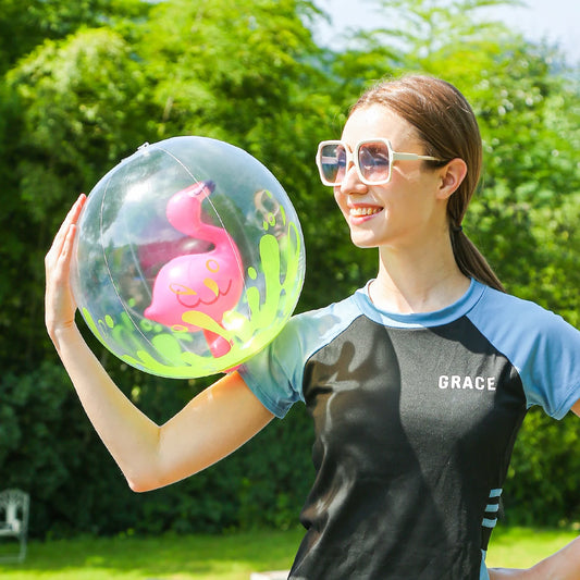 SS69 30cm Transparent PVC Inflatable Beach Ball for Pool and Party Supplies