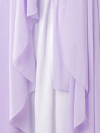 Women's Grecian Toga Dress with Flowy Tulle Shawls