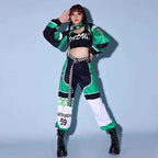 2026 Green K-POP Dancing Clothes For Women Group Song Playing Clothing Hip Pop Jazz Dance Costumes Nightclub DJ Stage Set XH1818