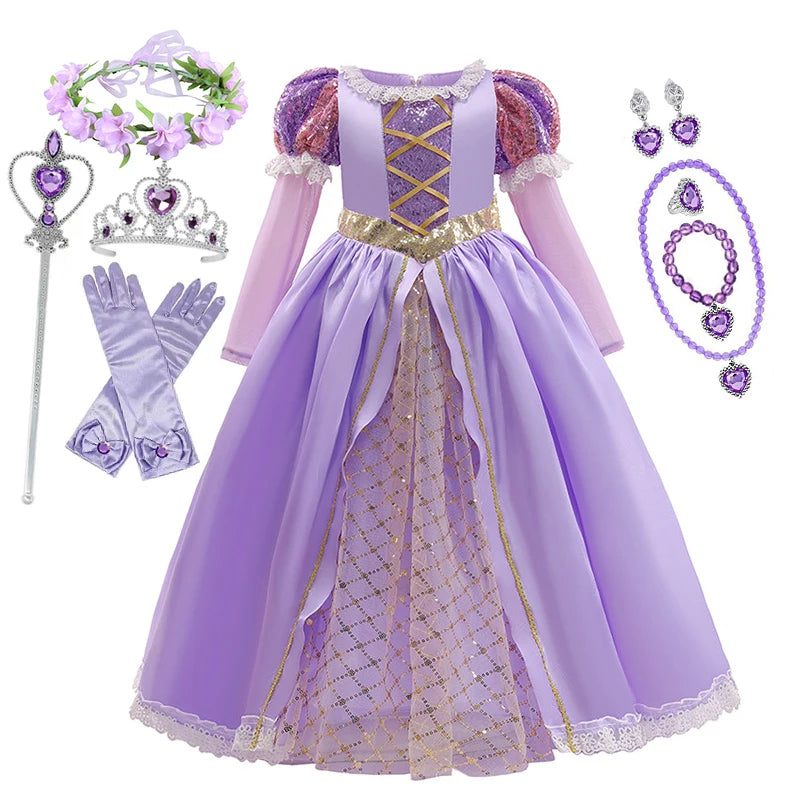 Disney Rapunzel Princess Dress for Girls | Tangled Costume