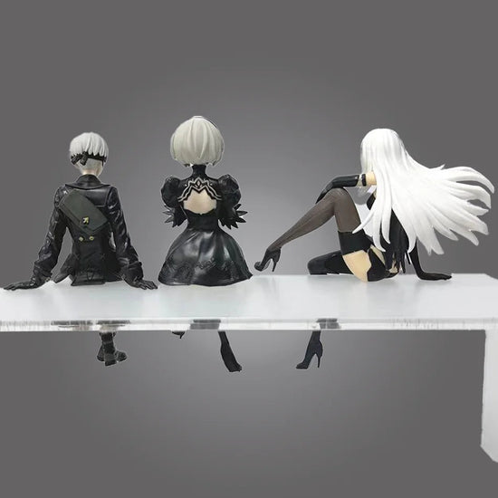 Nier Automata 2B A2 9S Sitting Position Game Figure Mechanical Lifeform Statue Collection Desktop Decoration  Toys Gifts SS69