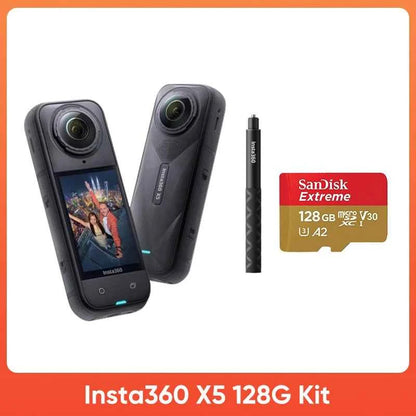 Insta360 X5 15m Waterproof Now arrival 72MP 360° Video X5 Action Camera New Wind Guard 185 mins Run Time Newest