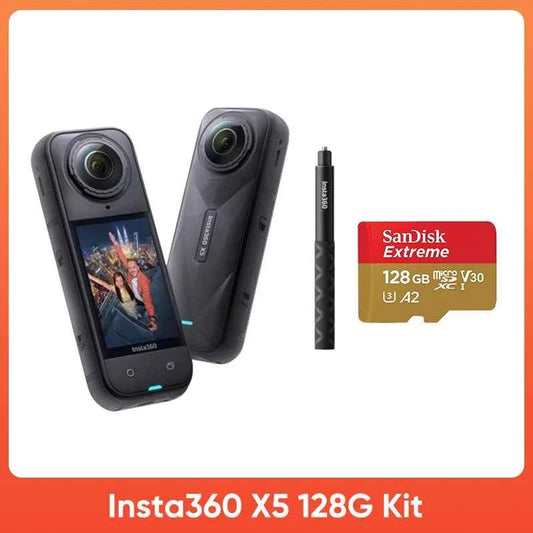Insta360 X5 15m Waterproof Now arrival 72MP 360° Video X5 Action Camera New Wind Guard 185 mins Run Time Newest
