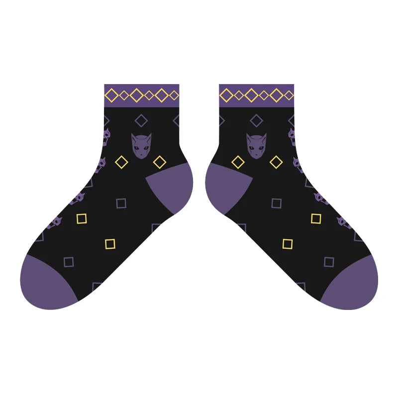 Brdwn Golden Wind Giorno Giovanna Bruno Bucciarati Kira Yoshikage Sock Short Socks Warm