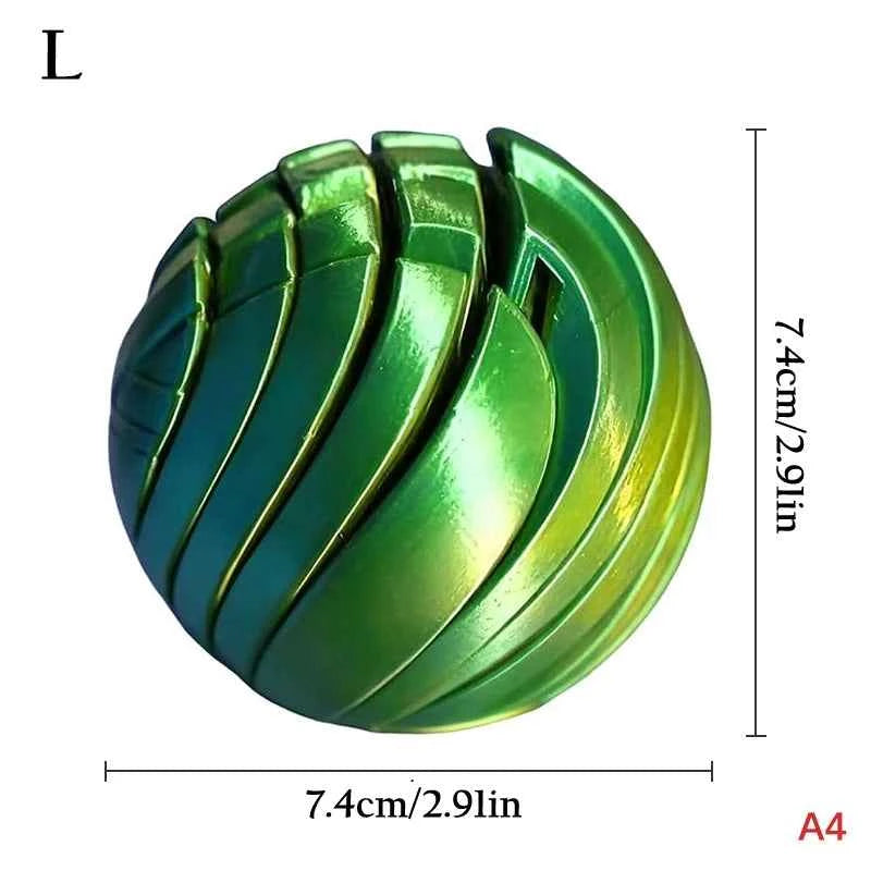 【MQ124】Slime Ball Fidget Toy 3D Printed Twistsphere Fidget Toy Gear Liquid Flow Ball With Rotating Design Anxiety Relief Toys