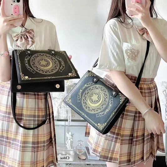 SS69 Harajuku Vintage Shoulder Bag, Y2K Gothic Square Messenger Tote