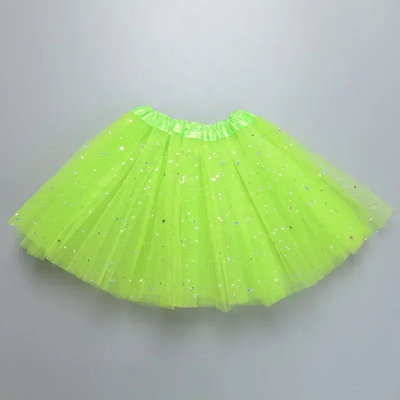 XMOMISEL Girls Sequined Star Tulle Tutu Skirt