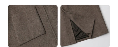 CHIC VEN Women Long Woolen Coats Single Breasted Loose Stand Collar Cow Horn Buttoned Office Ladies Overcoat Autumn Winter 2026