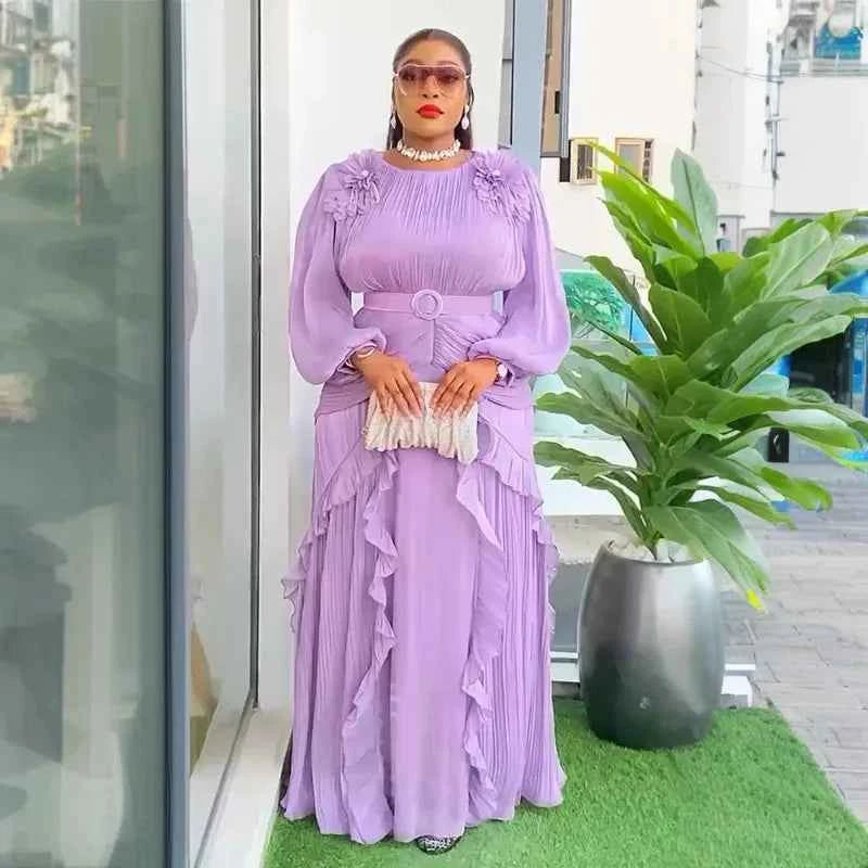 Elegant African Dresses for Women 2025 New Africa Clothing Plus Size Turkey Wedding Party Long Dress Dashiki Ankara Outfits Robe