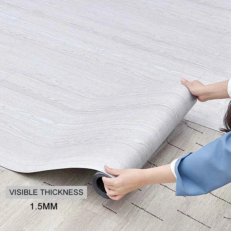 40cm Self-Adhesive Wood Grain Sticker Peel And Stick Wallpaper Waterproof Anti-Slip Floor Sticker Living Room Bedroom House Reno
