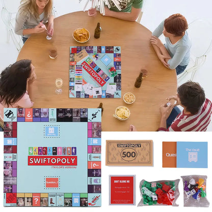Taylor's Monopoly Board Game Fun Party Family Interactive Chess Games Swiftopoly Board Game Adults Fans Interactive Board Game SS69