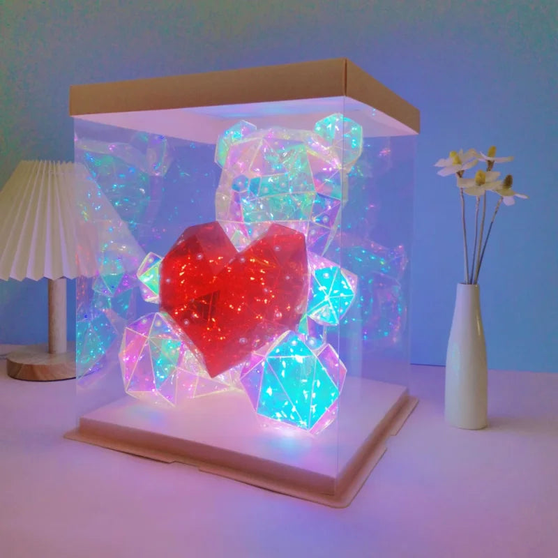 Glowing Bear LED Toy Ornament - PVC Decorative Light