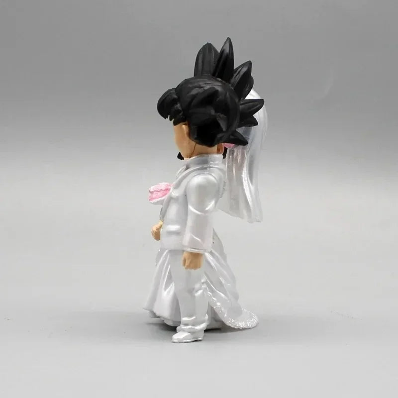 Dragon Ball Anime Figure Son Goku Figures Goku Chichi Wedding Scene Series 9cm Q-Version Figurine Statue Pvc GK Decoration Gifts SS69