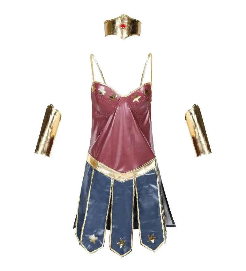 SS69 Women's Superhero Bodysuit Costume with Headgear for Cosplay Halloween
