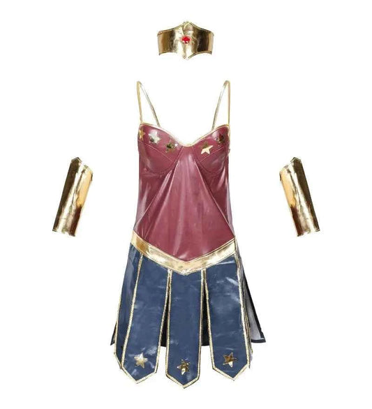 SS69 Women's Superhero Bodysuit Costume with Headgear for Cosplay Halloween