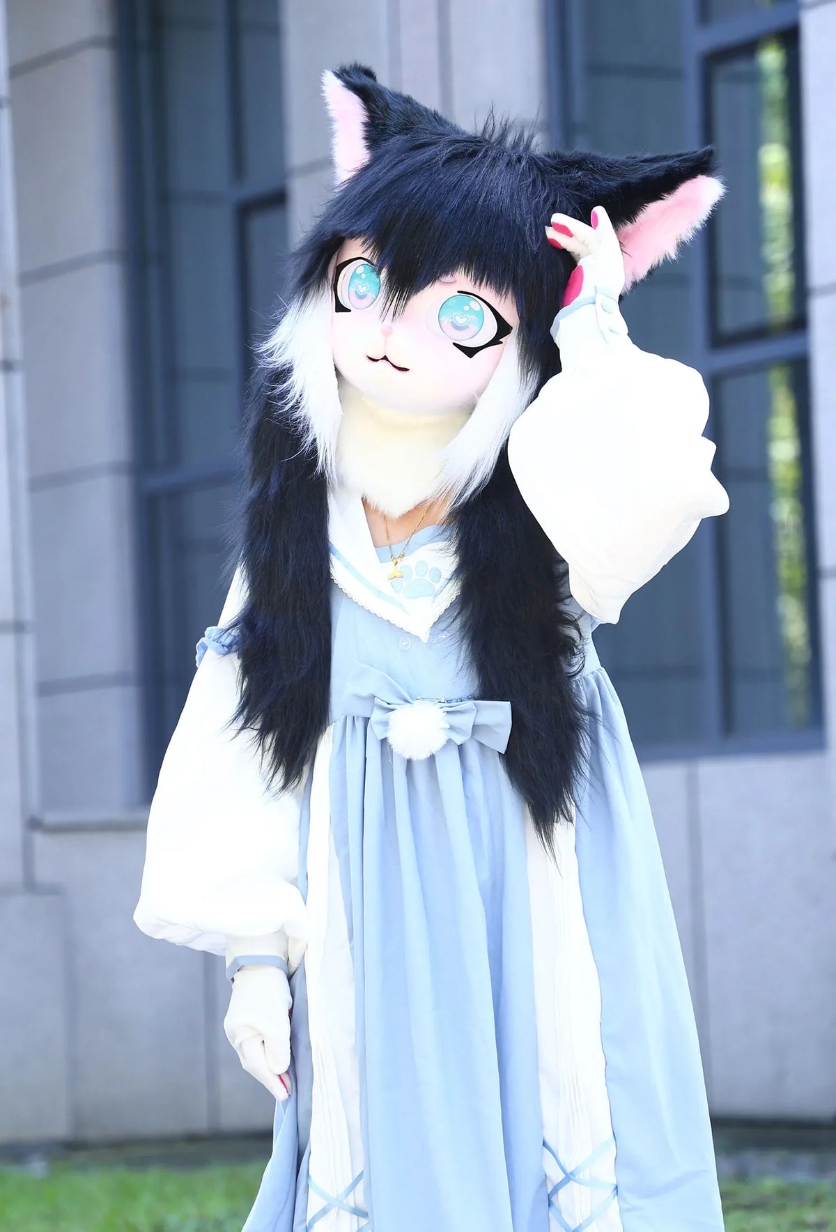 Kig Furry Mask Plastic Headbase for Adult Cosplay Costume