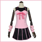 Anime JoJo's Bizarre Adventure Steel Ball Run Lucy Steel Cosplay Costume Pink Dress T-shirt Wig Woman Sexy Cute Carnival Suit