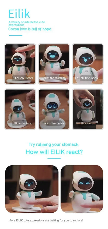Eilik Robot Emotional Interaction Smart Companion Pet Robot Electronic Creative Custom Desktop Companion Christmas Toys Gifts SS69