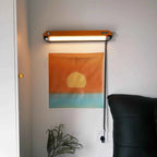 Bauhaus Retro Wall Lamp Vintage Industrial Orange Sconce No Wiring Needed LED Wall Light For Bedroom Study Room Sideboard Cafe