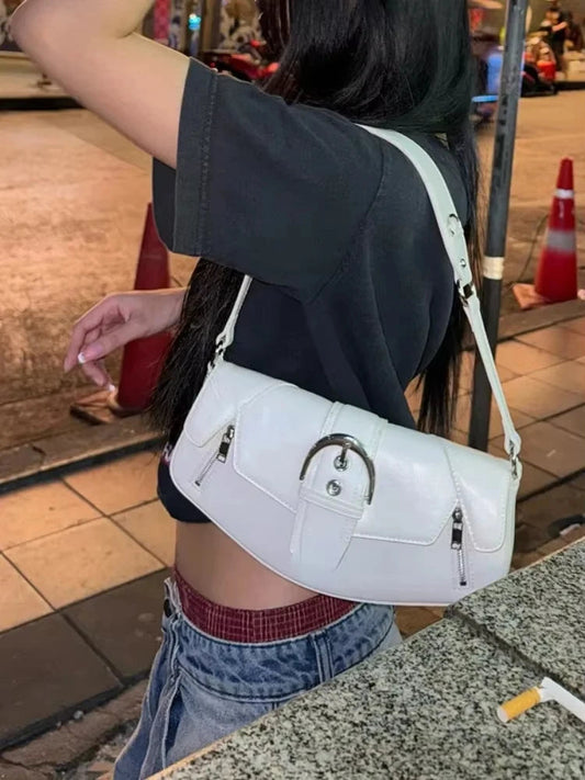 Off Shoulder Retro Y2k Tops Letter Print Short Sleeve T-Shirt Harajuku Slimming Women Top 2025 Summer New Women's Clothing SS69