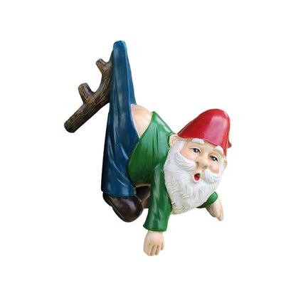1pcs funny dwarves, dwarves with pants hanging branches, fun flowerpot pendants, resin crafts