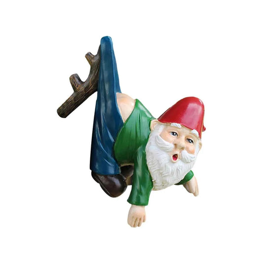 1pcs funny dwarves, dwarves with pants hanging branches, fun flowerpot pendants, resin crafts