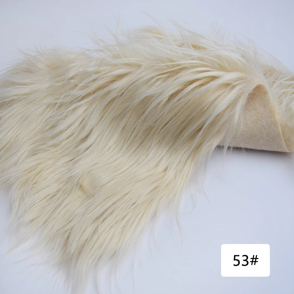 Faux Fur Fabric 8cm Long Pile Cosplay Patchwork Sheet
