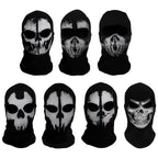Ghost Skull Balaclava Full Face Mask for Cosplay & Cycling