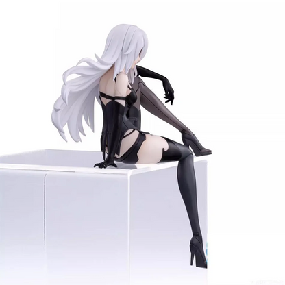 Nier Automata 2B A2 9S Sitting Position Game Figure Mechanical Lifeform Statue Collection Desktop Decoration  Toys Gifts SS69