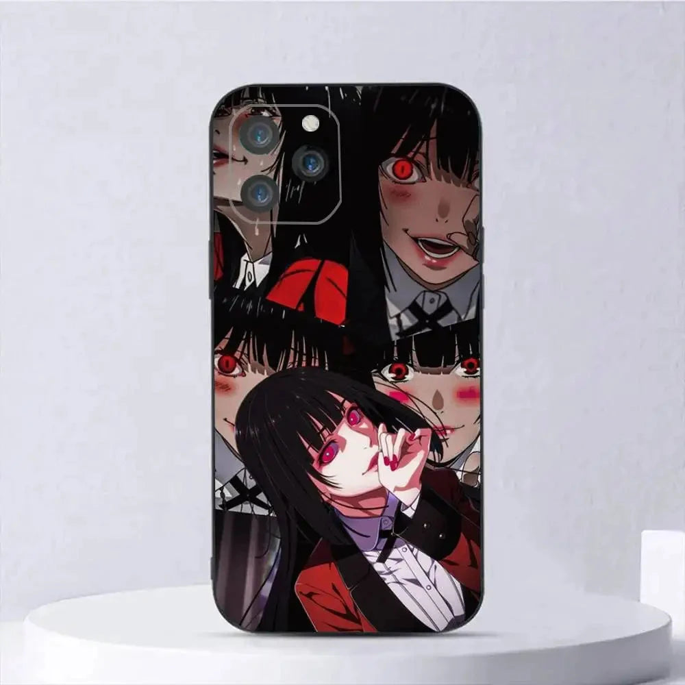 1pc Japanese Anime Kakegurui Jabami Yumeko Phone Case Silicone Soft For IPhone 17 Air 16 15 14 13 12 11 Plus Pro Max Plus SS69 11.69 For IPHONE 17PROMAX / z7