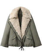 CHIC VEN Women Coats Streetwear Loose Casual New Retro Motorcycle Cotton Jacket Thick Warm Female Overcoat Autumn Winter 2026