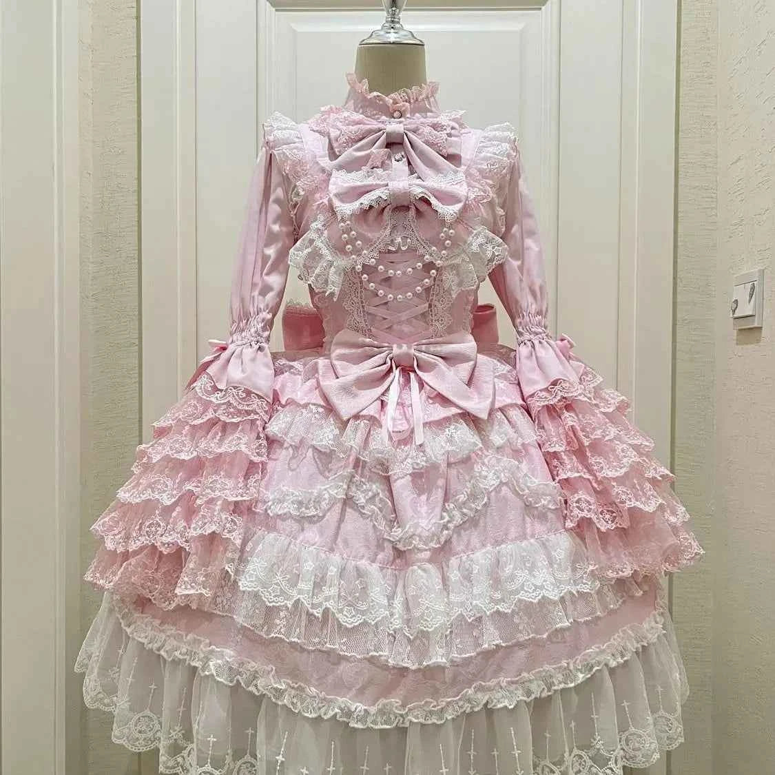 Kawaii Lovely Slim Lolita Dress Women Design Sweet Bow Sleeveless Sling Dresses Elegant Cute Pretty New Clothing