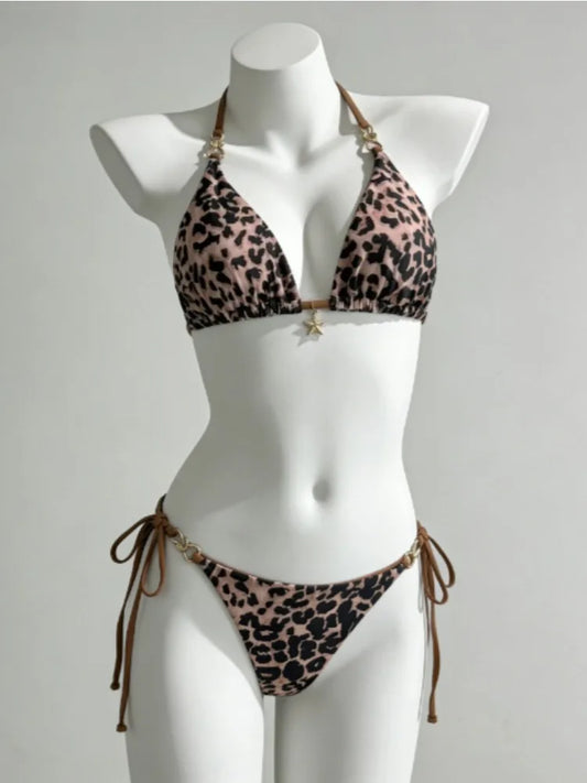 YUNZHAOLUCN Women's High Waist 4-Piece Bikini Set Solid Polyester Swimwear